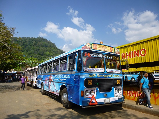 EINMAL RUND um SRI LANKA! Mit diesen schnittigen Expressbussen!!!